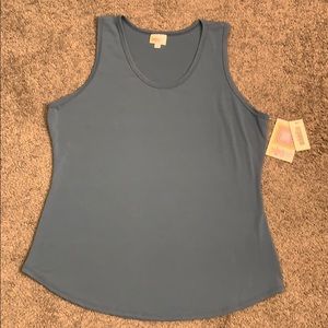 LuLaRoe blue stretchy tank top size XL NWT